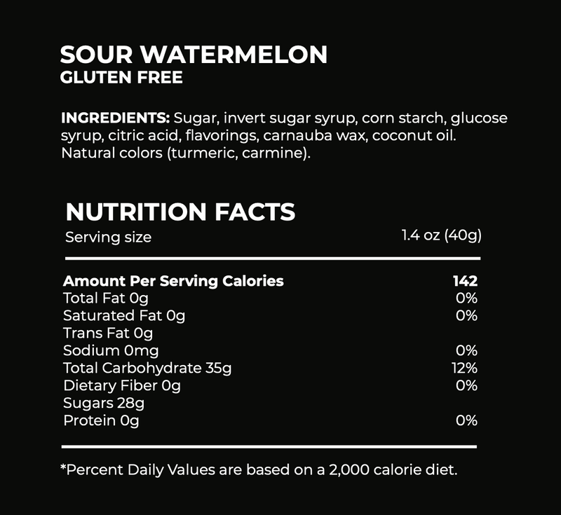 Sour Watermelon Candy Ingredients