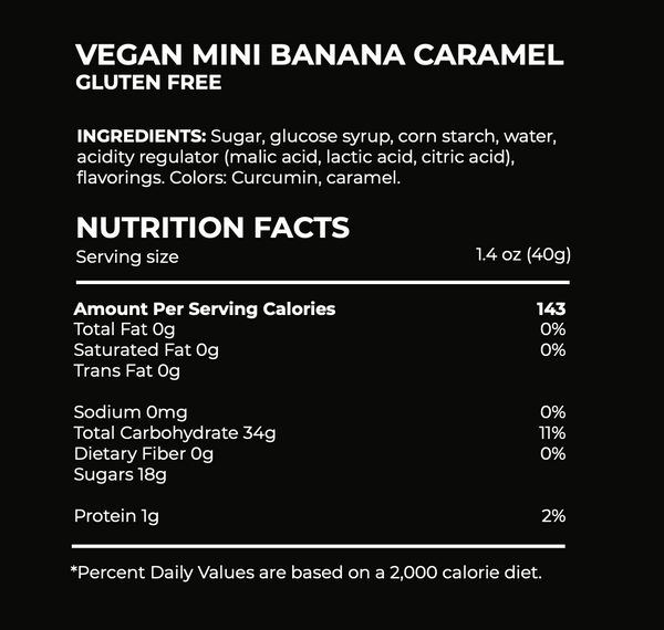 Mini Banana Caramel ingredients