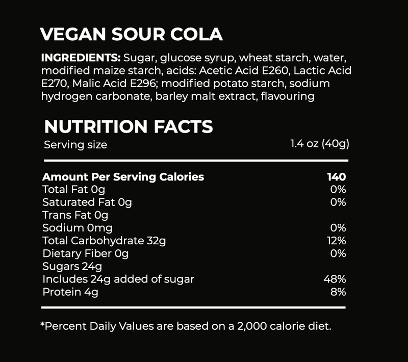 Sour Cola Candy ingredients